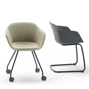 Sillón Taia ruedas acero tapizado Inclass