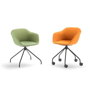 Sillón Taia ruedas acero tapizado Inclass