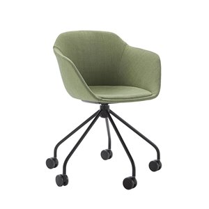 Sillón Taia ruedas acero tapizado Inclass