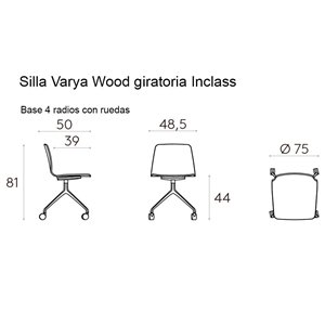 Silla Varya Wood ruedas Inclass