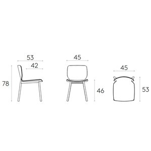 Silla Nim madera tapizada Inclass