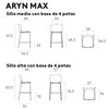 Taburete Aryn Max Inclass