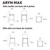 Taburete Aryn Max tapizado Inclass