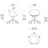 Sillón Taia ruedas tapizada soft Inclass