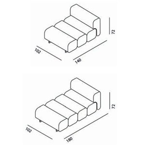 Chaise longue Unlimited Desalto