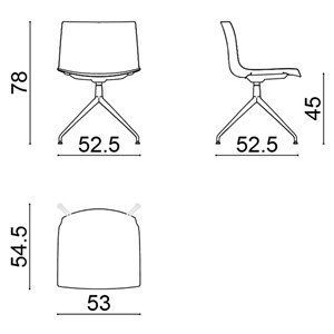 Silla Catifa Carta giratoria Arper