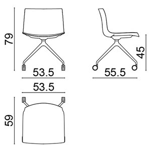 Silla Catifa Carta giratoria Arper