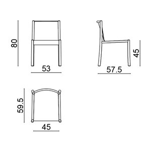 Silla Kata madera Arper
