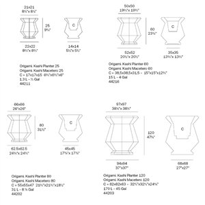Macetero Origami Kashi Light Vondom