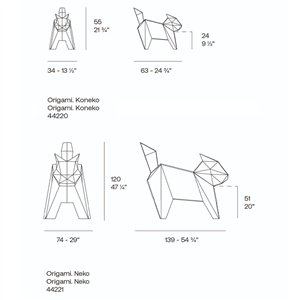 Escultura Origami Neko & Koneko Light  Vondom
