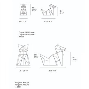 Escultura Origami Kitsune & Kokitsune Light  Vondom
