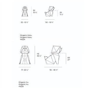 Escultura Origami Inu & Koinu Light Vondom