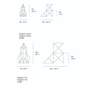 Escultura Origami Tori & Kotori Light  Vondom
