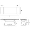 Mesa Arkos rectangular extensible cerámica Sovet Italia