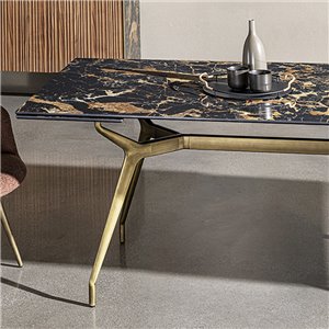 Mesa Arkos rectangular extensible cerámica Sovet Italia