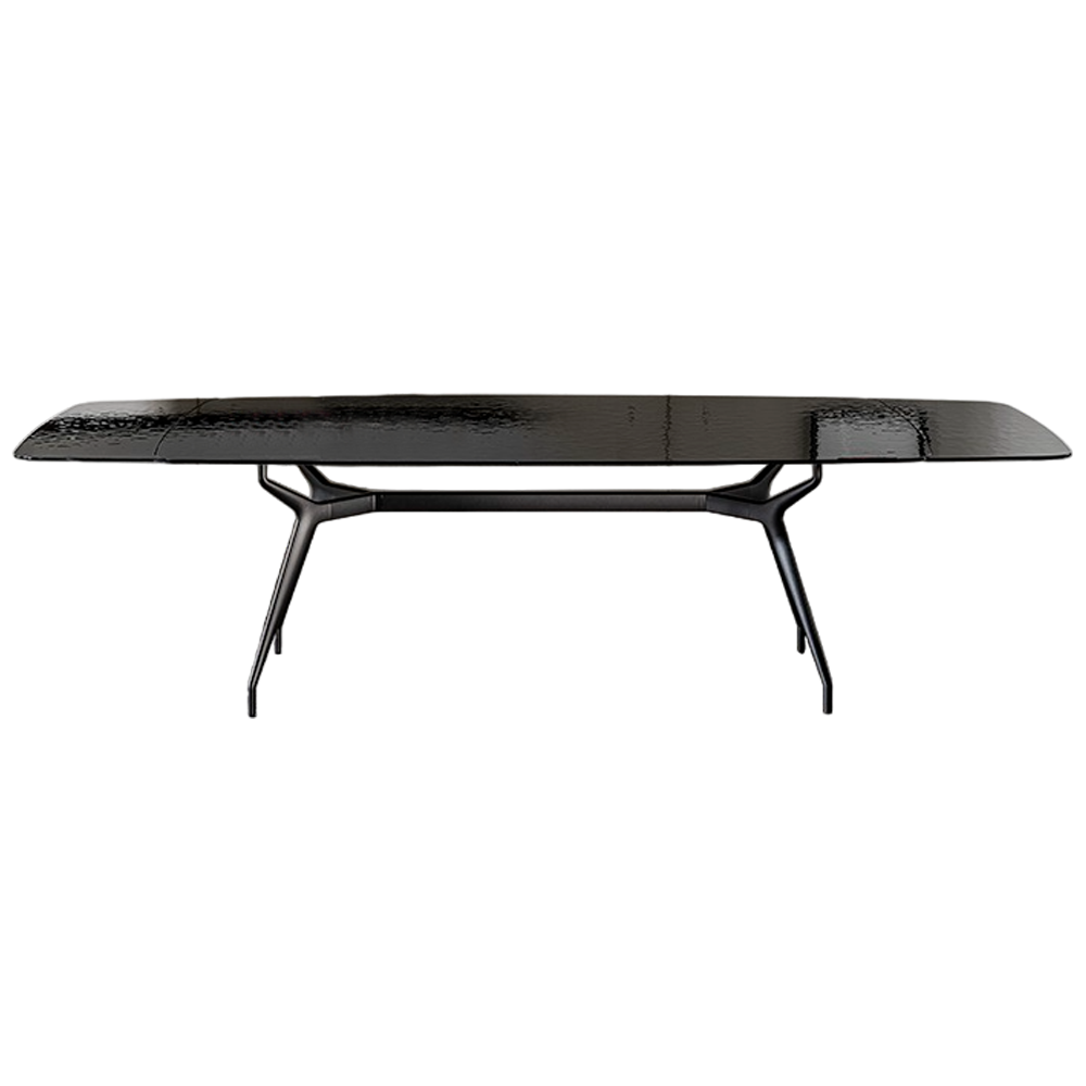 Mesa Arkos oval extensible cristal Sovet Italia