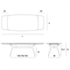 Mesa Arkos oval extensible cristal Sovet Italia