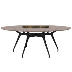 Mesa redonda Arkos XXL cristal Sovet Italia