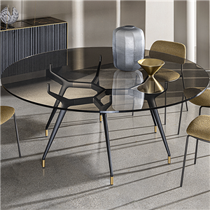Mesa redonda Arkos XXL cristal Sovet Italia