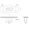 Mesa oval GranDeod extensible cristal Sovet Italia