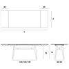 Mesa rectangular Lewood extensible cerámica Sovet Italia