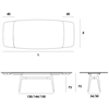 Mesa oval Lewood extensible cerámica Sovet Italia