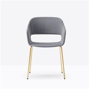 Sillón Babila acero tapizada Pedrali