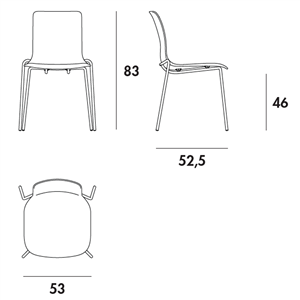 Silla Olly tapizada Sovet Italia
