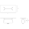 Mesa Lewood rectangular cristal Sovet Italia