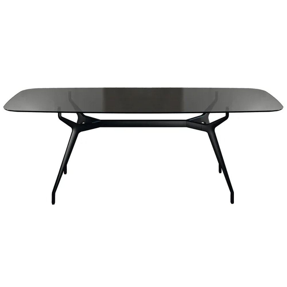 Mesa Arkos shaped rectangular cristal Sovet Italia