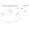 Mesa Palace shaped extensible cristal Sovet Italia