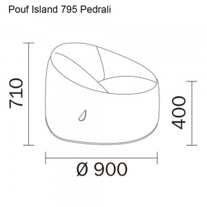 Pouf Island 795E Outdoor Pedrali