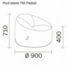 Pouf Island 795E Outdoor Pedrali