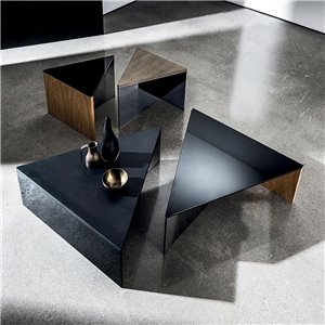 Mesa centro Regolo triangular cristal Sovet
