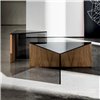 Mesa centro Regolo triangular cristal Sovet