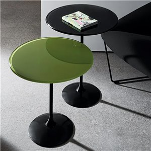 Mesa auxiliar Tulip Sobre cristal Sovet Italia