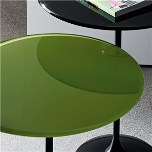 Mesa auxiliar Tulip Sobre cristal Sovet Italia