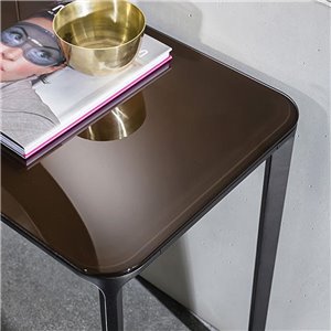 Consola Slim cuatro patas cristal Sovet Italia
