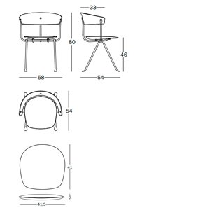 Silla Officina Madera Magis