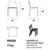 Silla Sila cuatro patas Sovet Italia