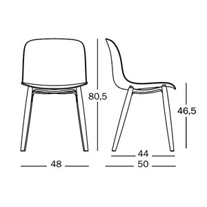 Silla Troy Polipropileno Madera Magis