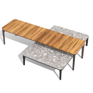 Mesa auxiliar Slim cerámica Outdoor Sovet Italia