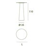 Mesa alta Totem bar redonda outdoor Sovet Italia