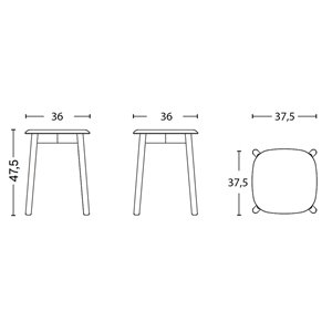 Taburete bajo Soft Edge 72 Hay