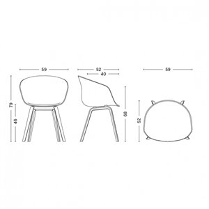 Silla AAC 22 tapizado frontal Hay