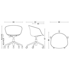 Silla AAC 52 tapizado frontal Hay