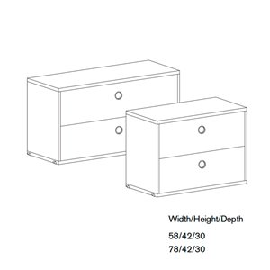 Cabinet con dos cajones String Furniture