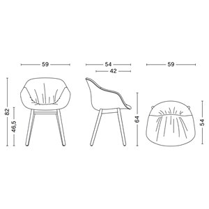 Silla AAC 213 tapizado Soft Hay