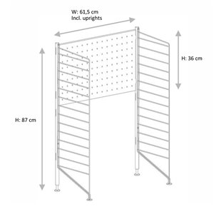 Panel trasero galvanizado String Furniture