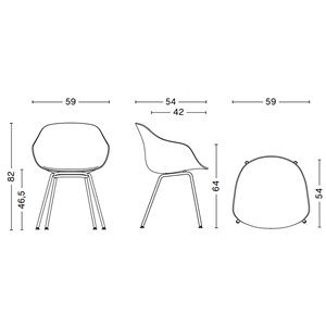 Silla AAC 227 tapizada Hay